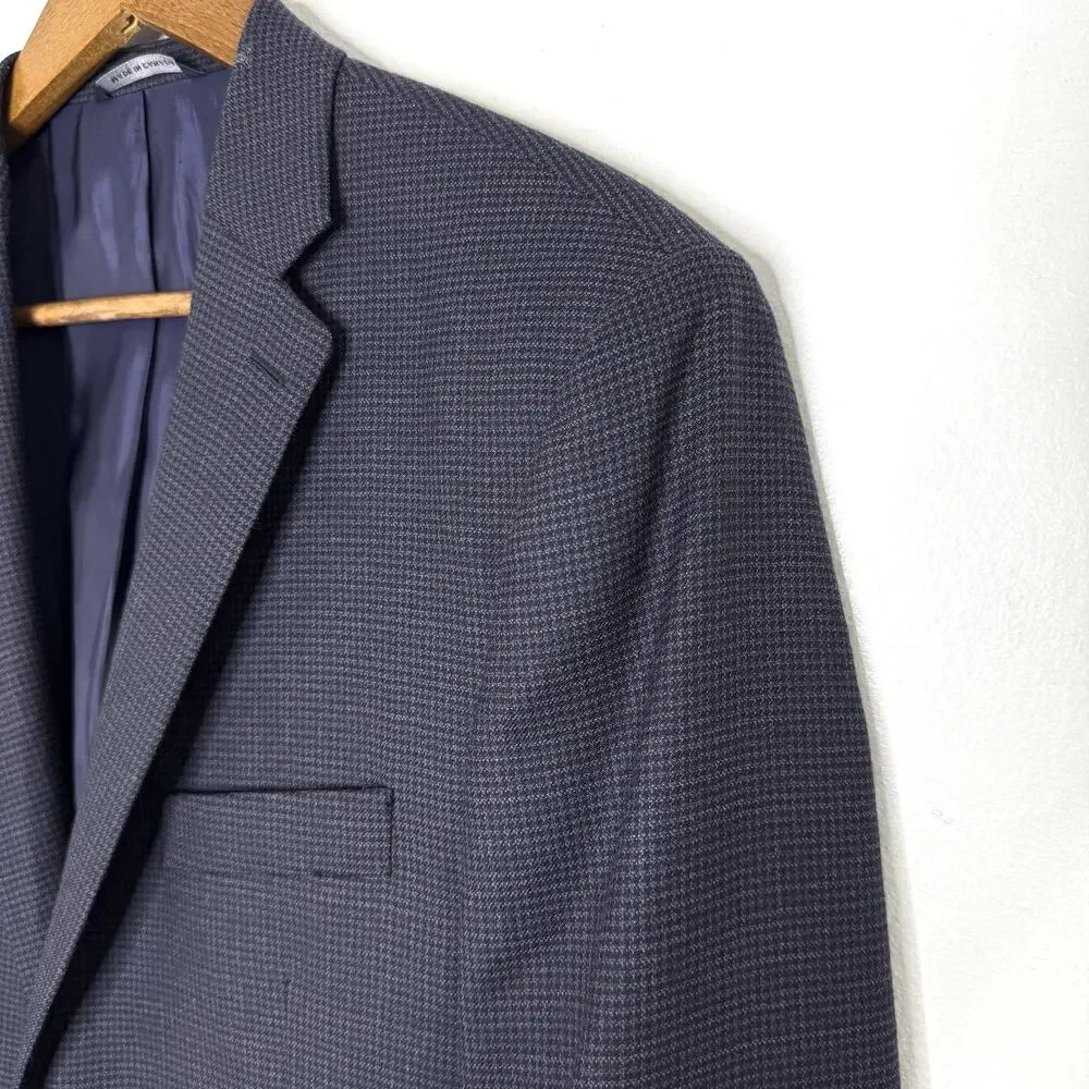 Ralph Lauren Blazer Mens 40R Blue Wool Check Plaid Sport Coat Jacket Canada
